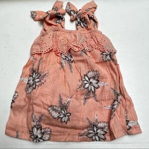 Jessica Simpson Floral Tie Shoulder Ruffled Dress & Bloomers Set 12 Months
